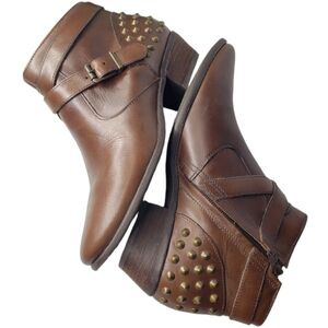 Southwest Nurture Flint Ankle Bootie Rodeo Boho Western Equestrian Leather Stud